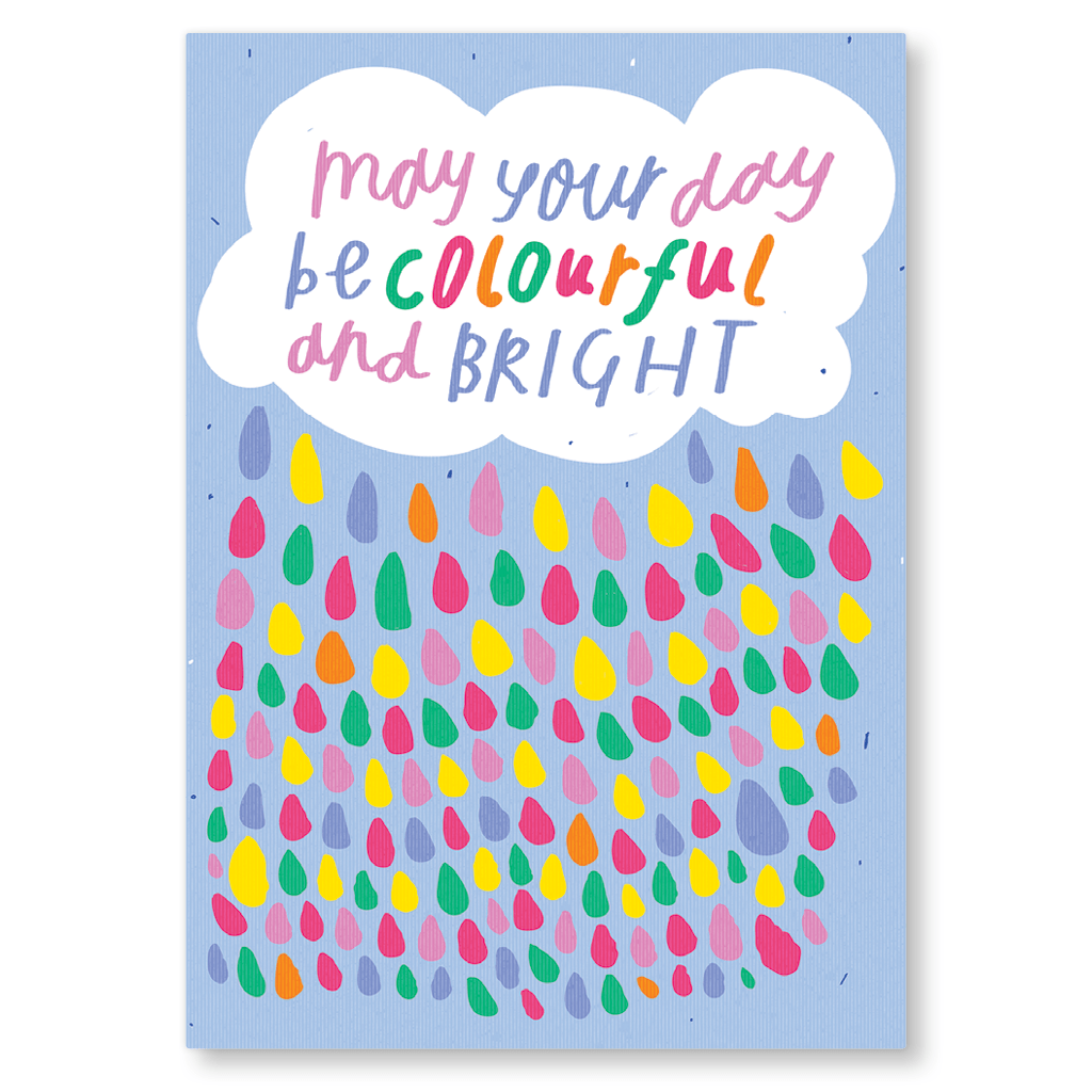 May Your Day Be Colourful And Bright Postcard by Nikki Miles - Whale and Bird