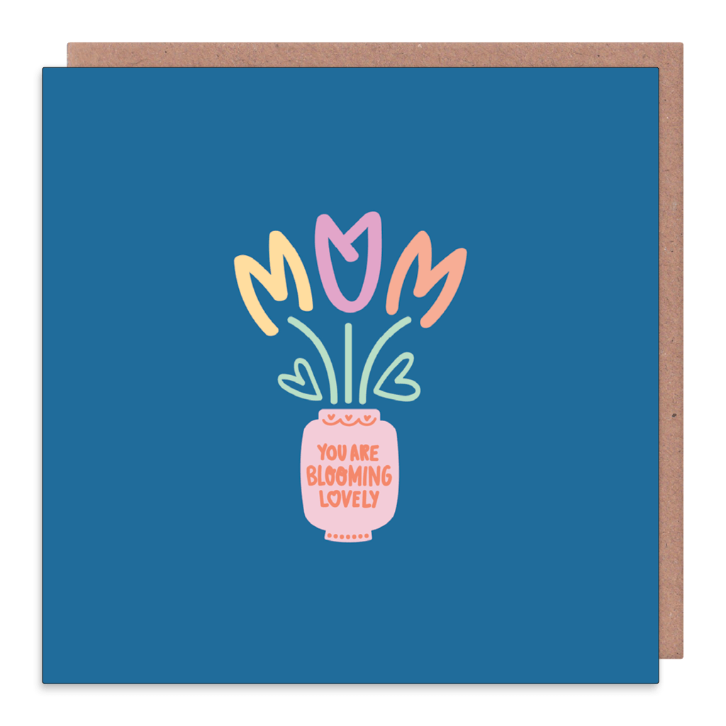 Mum You Are Blooming Lovely Greeting Card by Squaire Cards - Whale and Bird