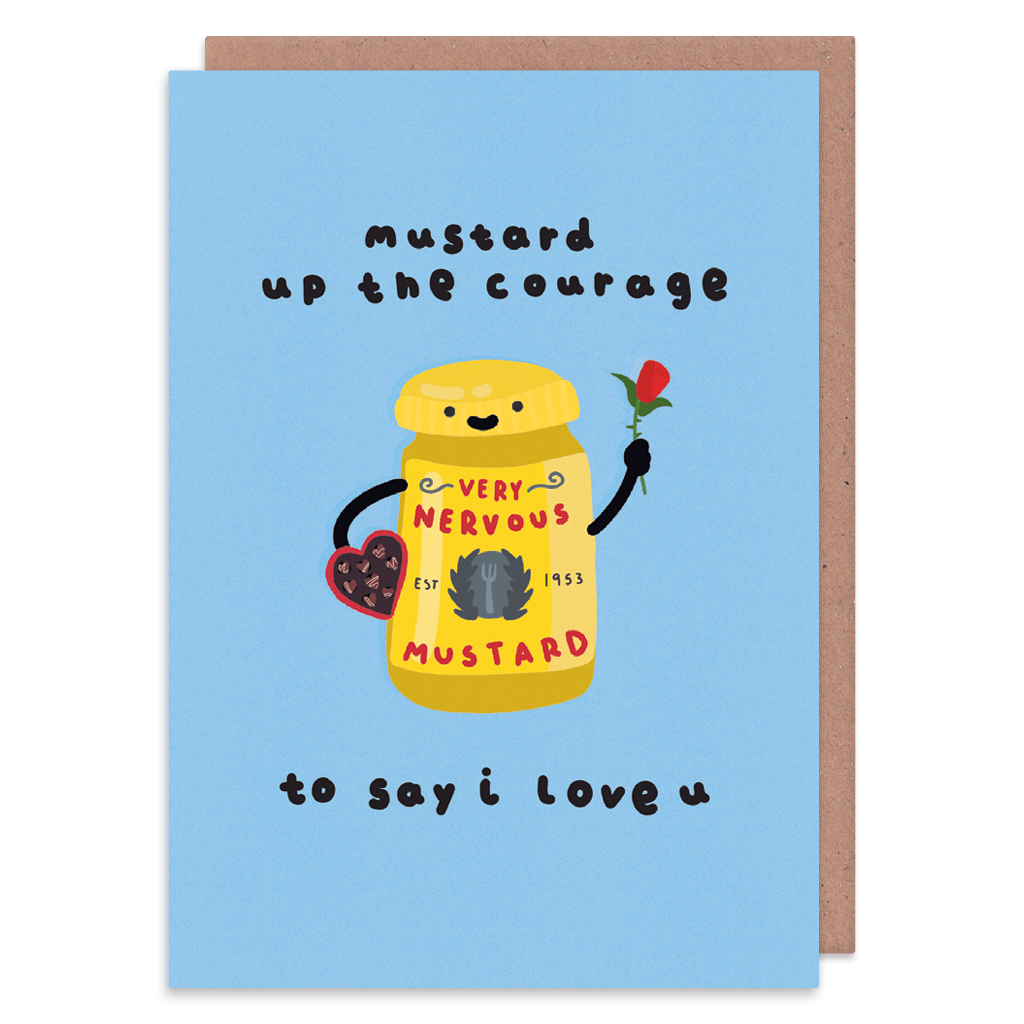 Mustard Up The Courage Valentines Card by Don&#39;t Quote Me On It - Whale and Bird