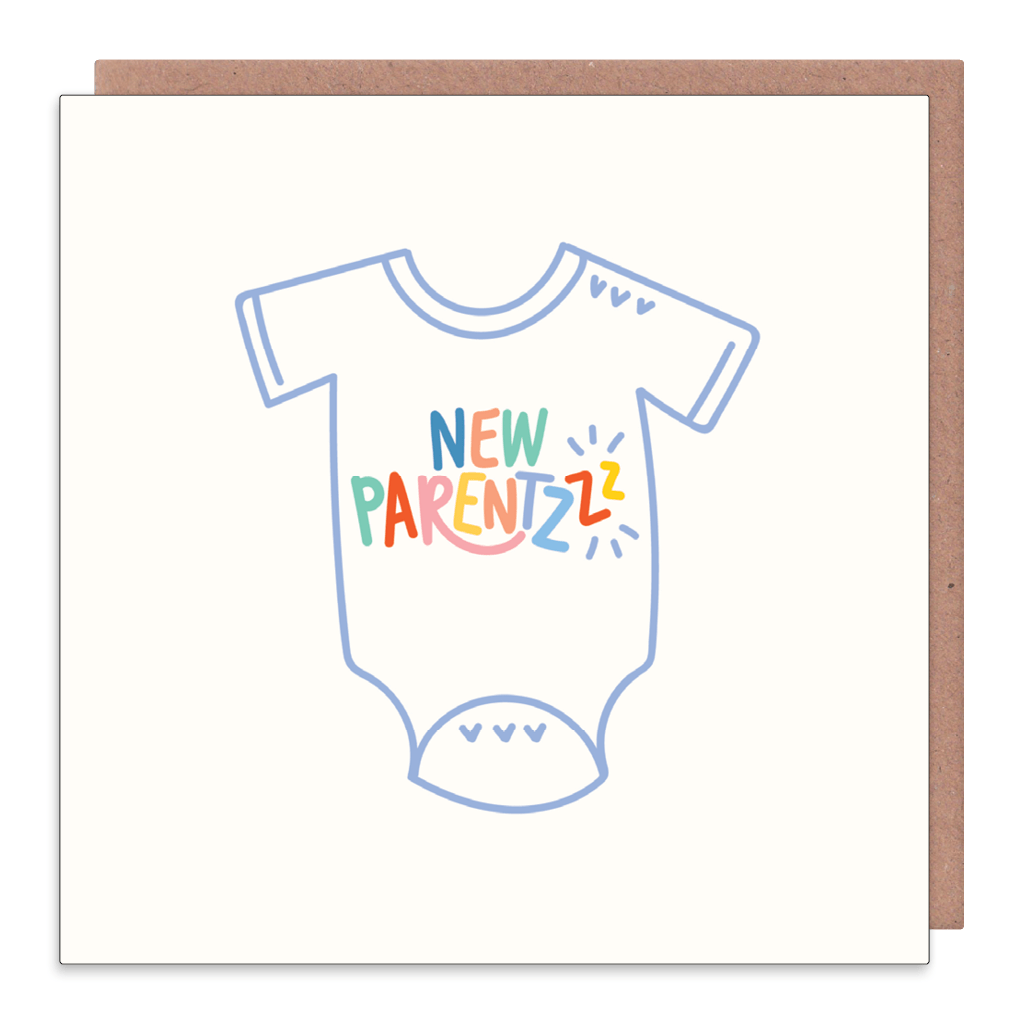 New Parentzzz New Baby Card by Squaire Cards - Whale and Bird