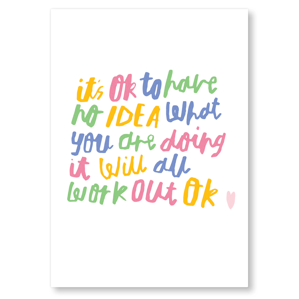It Will All Work Out OK Postcard by Nikki Miles - Whale and Bird
