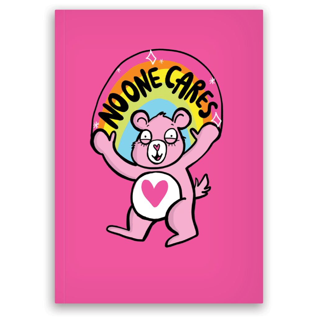 No One Cares A6 Notebook by Katie Abey - Whale and Bird