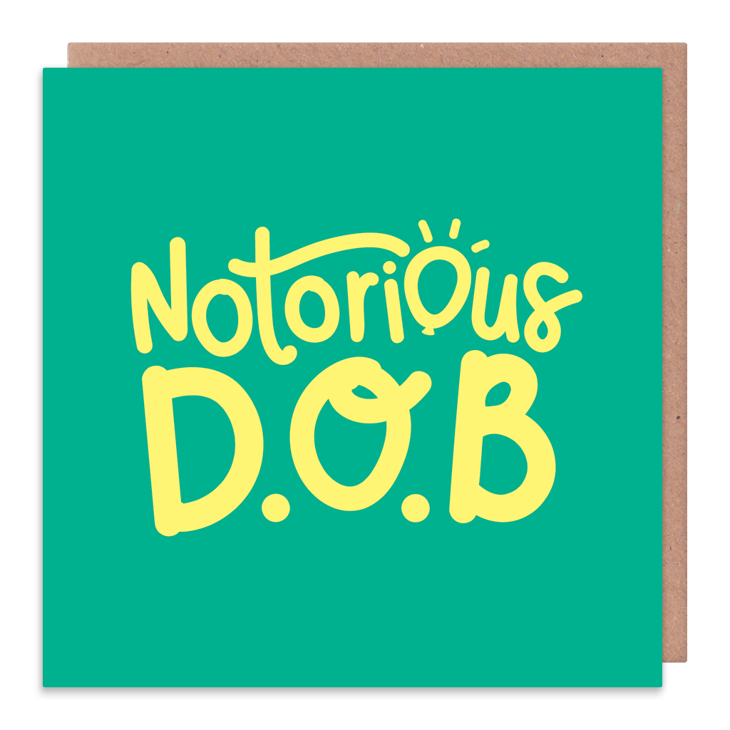 Notorious D.O.B. Birthday Card by Squaire - Whale and Bird