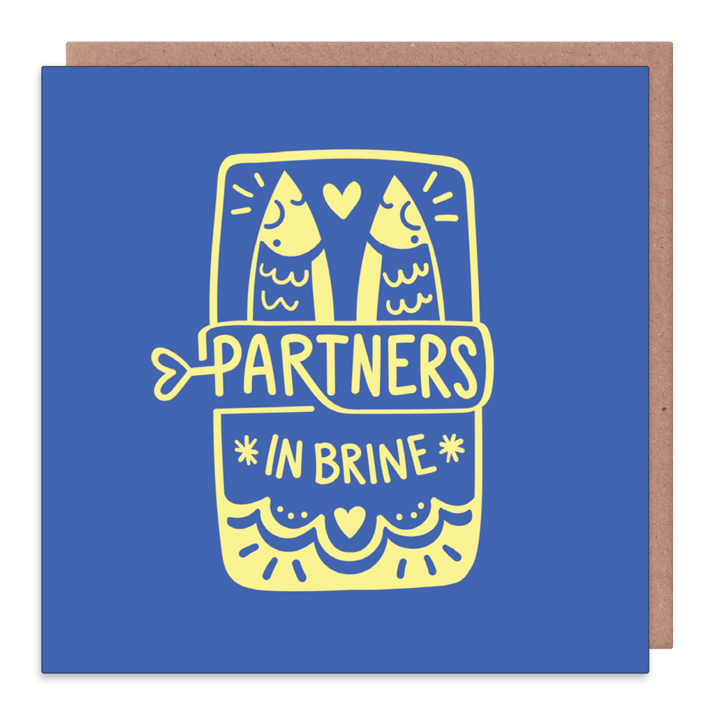 Partners In Brine Greeting Card by Squaire - Whale and Bird