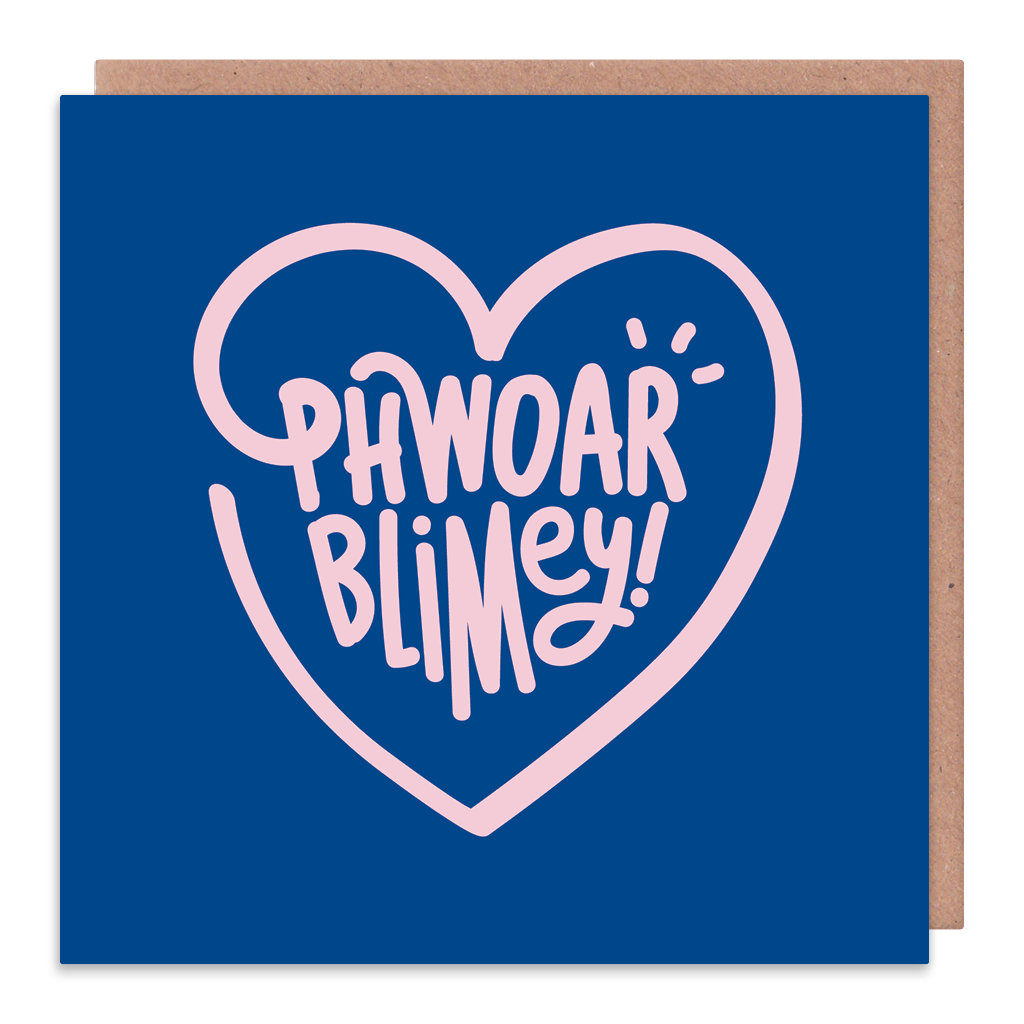 Phwoar Blimey Greeting Card by Squaire - Whale and Bird