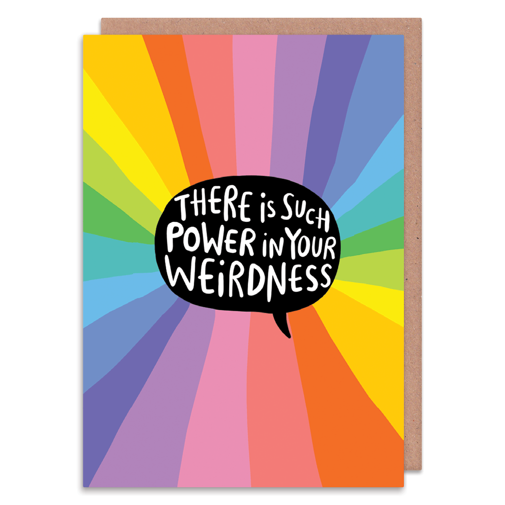Power In Your Weirdness Greeting Card by Katie Abey - Whale and Bird