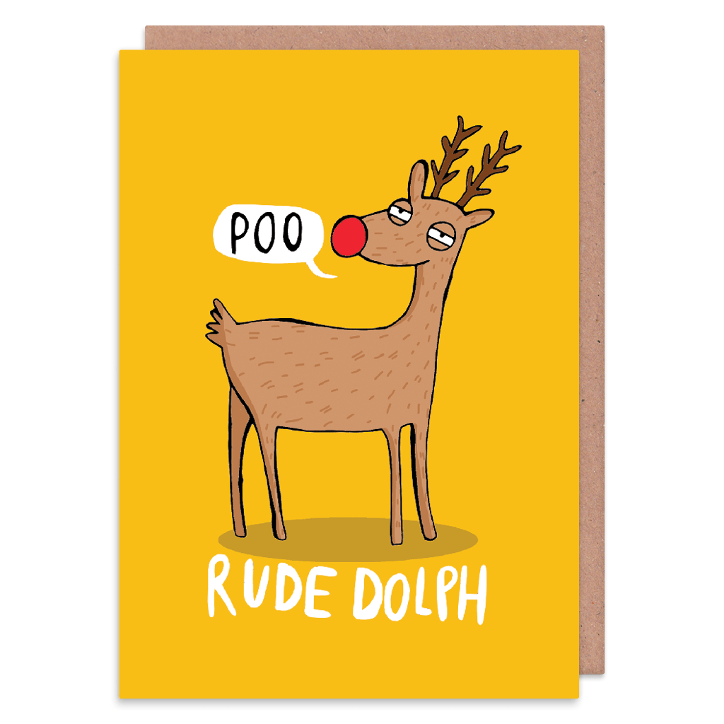 Rudedolph Christmas Card by Katie Abey - Whale and Bird