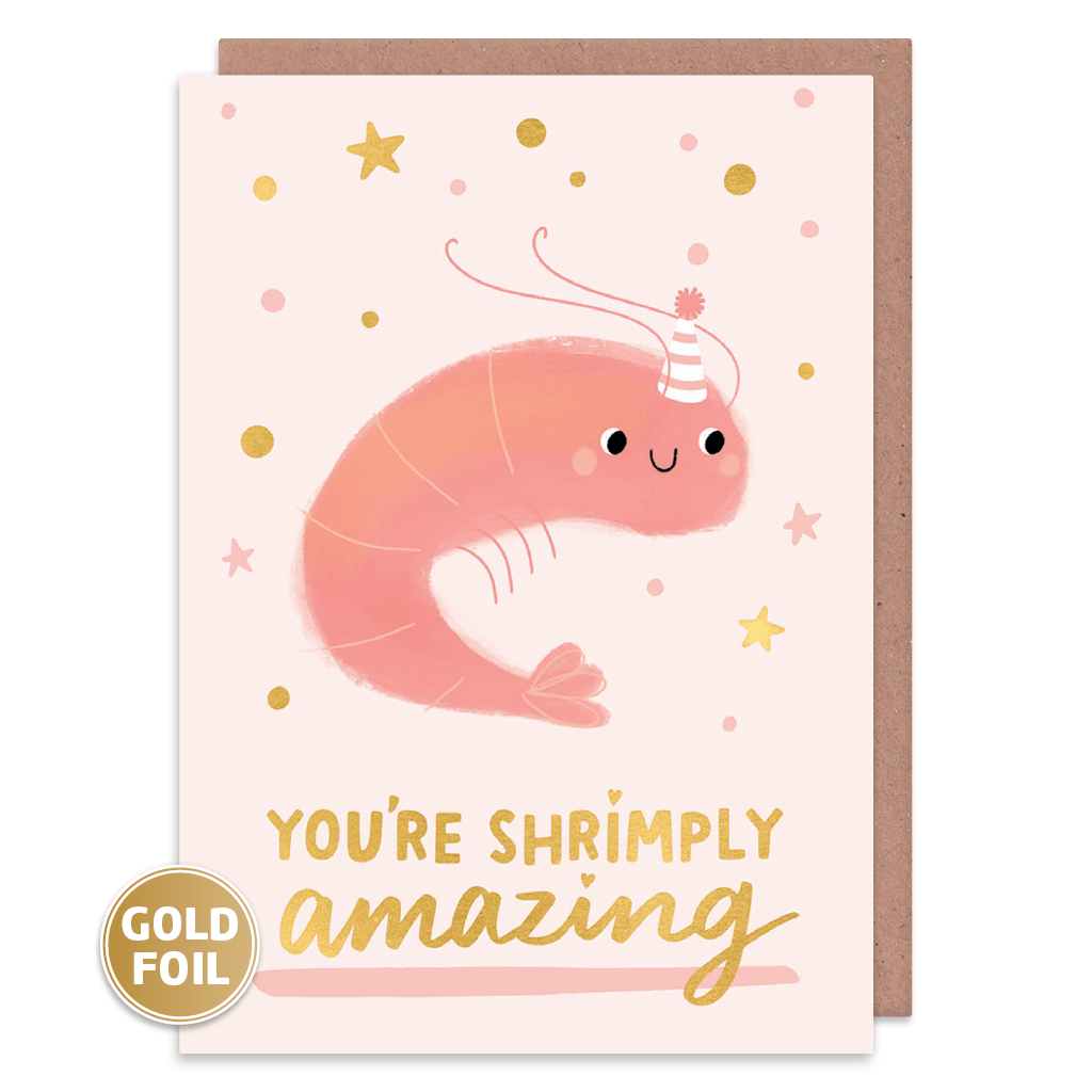 Shrimply Amazing Greeting Card by Nutmeg And Arlo - Whale and Bird