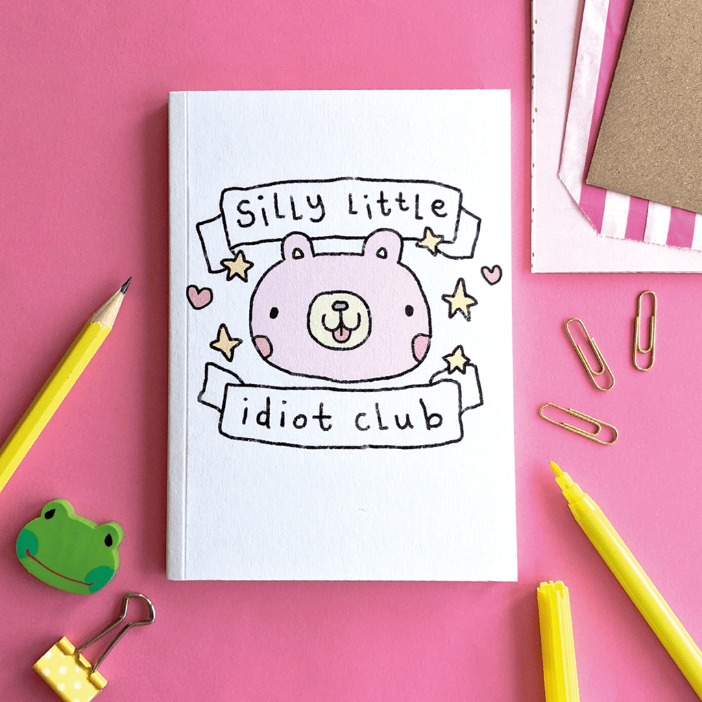 Silly Little Idiot Club A6 Notebook by Stinky Katie - Whale and Bird