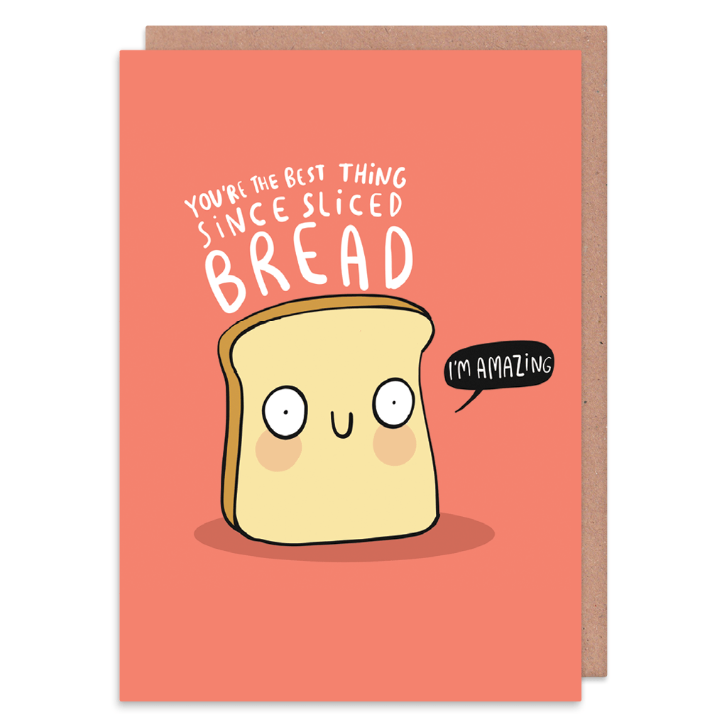 You&#39;re The Best Thing Since Sliced Bread Greeting Card by Katie Abey - Whale and Bird