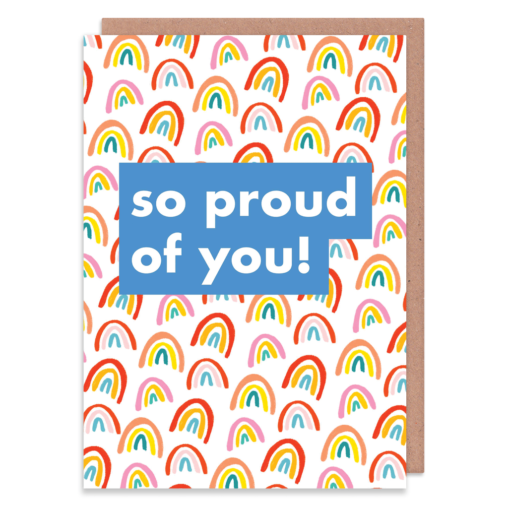 So Proud Of You Rainbows Greeting Card by Ooh I Like That - Whale and Bird