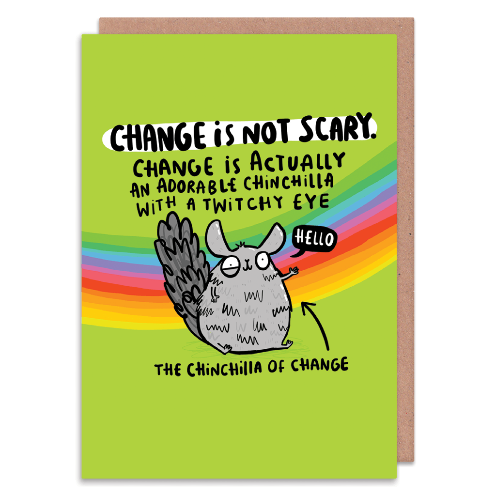 The Chinchilla Of Change Greeting Card by Katie Abey - Whale and Bird