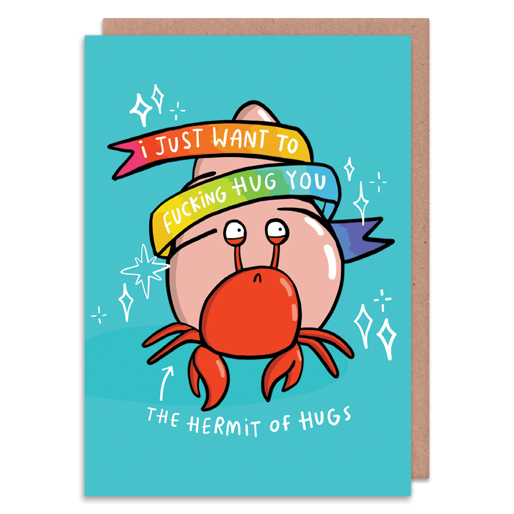 The Hermit Of Hugs Greeting Card by Katie Abey - Whale and Bird