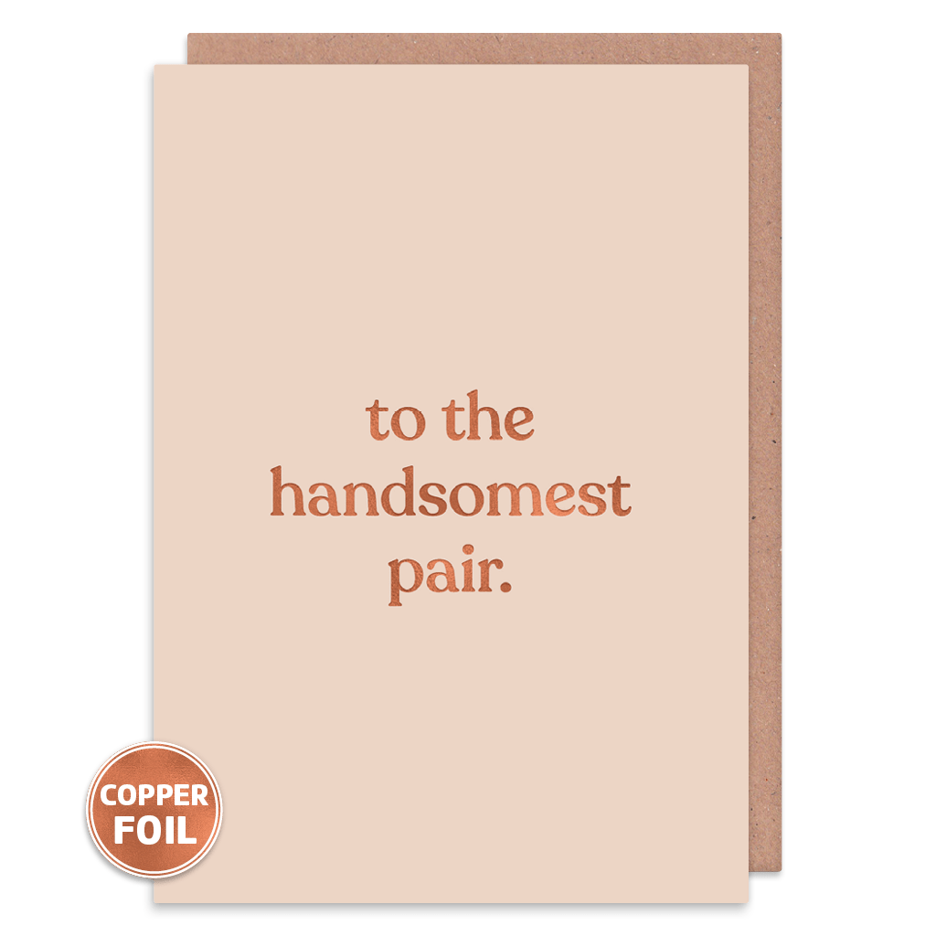 To The Handsomest Pair Wedding Card by Amy Wicks - Whale and Bird