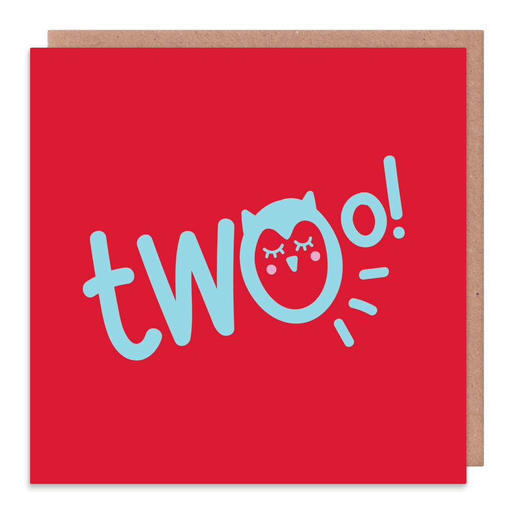 Twoo! Owl Birthday Card by Squaire - Whale and Bird