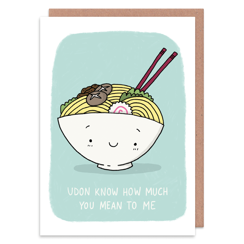Udon Know How Much You Mean To Me Greeting Card by Camille Medina - Whale and Bird
