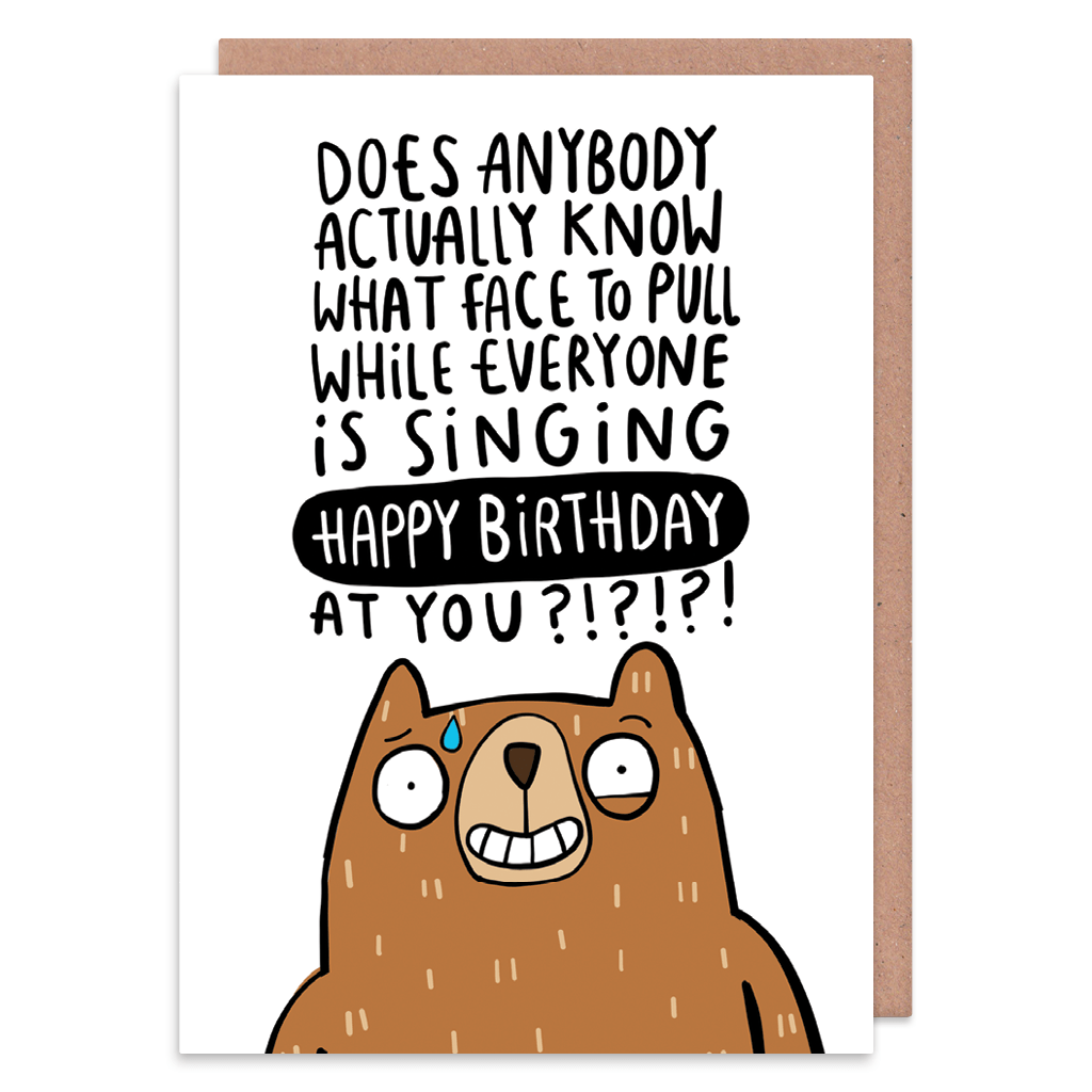 What Face To Pull Birthday Card by Katie Abey - Whale and Bird