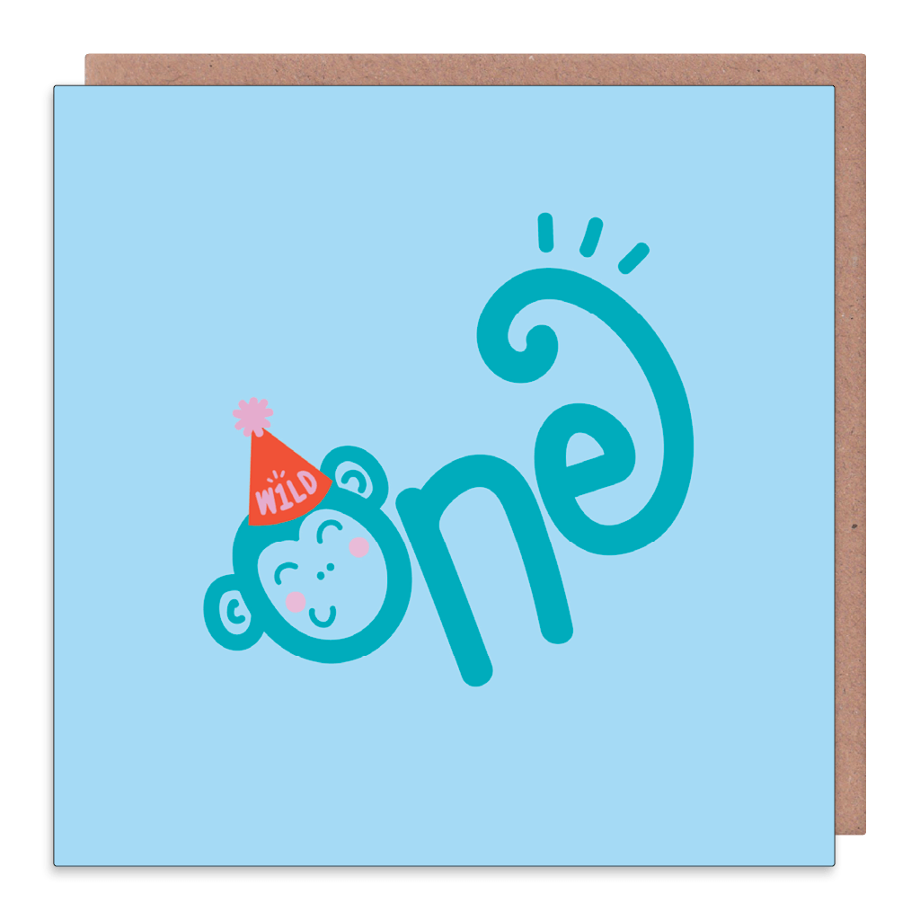 Wild One Birthday Card by Squaire - Whale and Bird