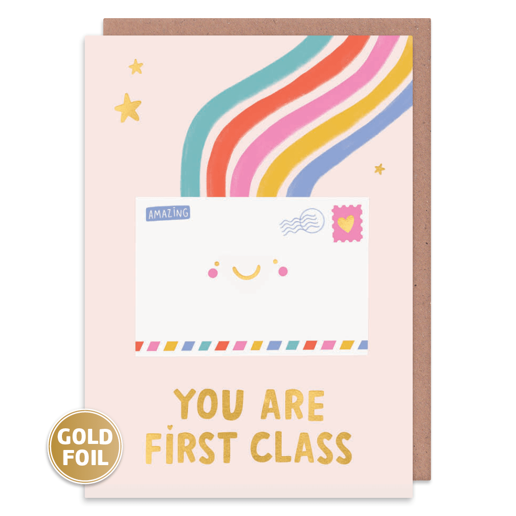 You Are First Class Greeting Card by Nutmeg And Arlo - Whale and Bird