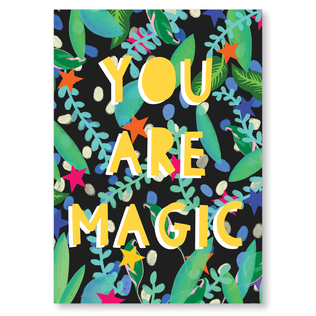 You Are Magic Postcard by Zoe Spry - Whale and Bird