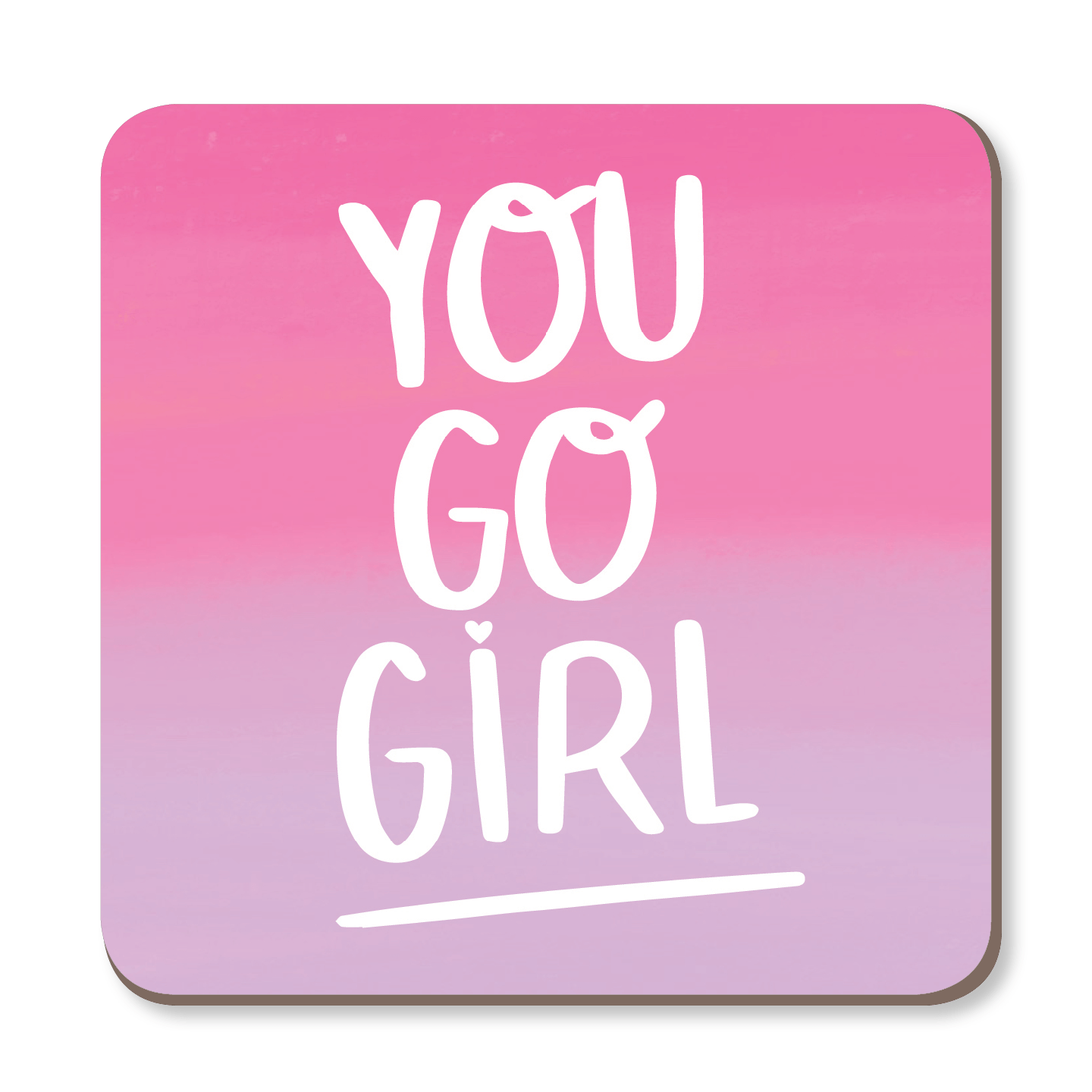 You Go Girl Coaster by Nutmeg and Arlo - Whale and Bird