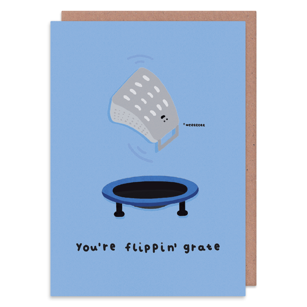 You're Flippin' Grate Greeting Card by Don't Quote Me On It - Whale and Bird