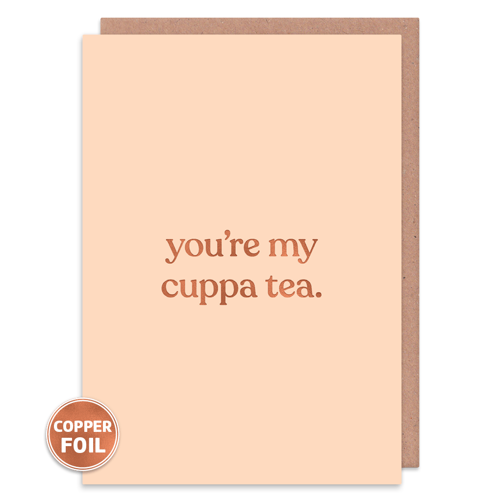 You&#39;re My Cuppa Tea Greeting Card by Amy Wicks - Whale and Bird