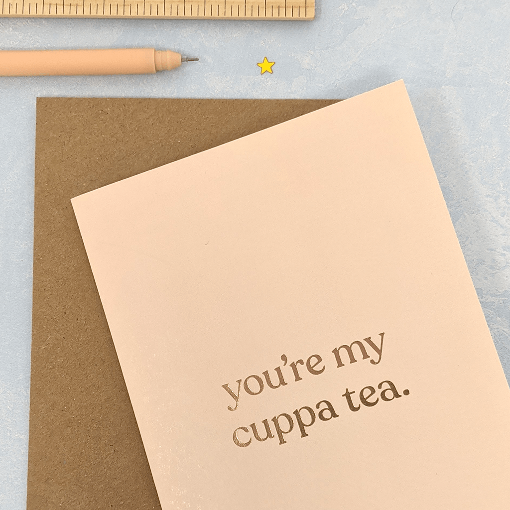 You're My Cuppa Tea Greeting Card by Amy Wicks - Whale and Bird