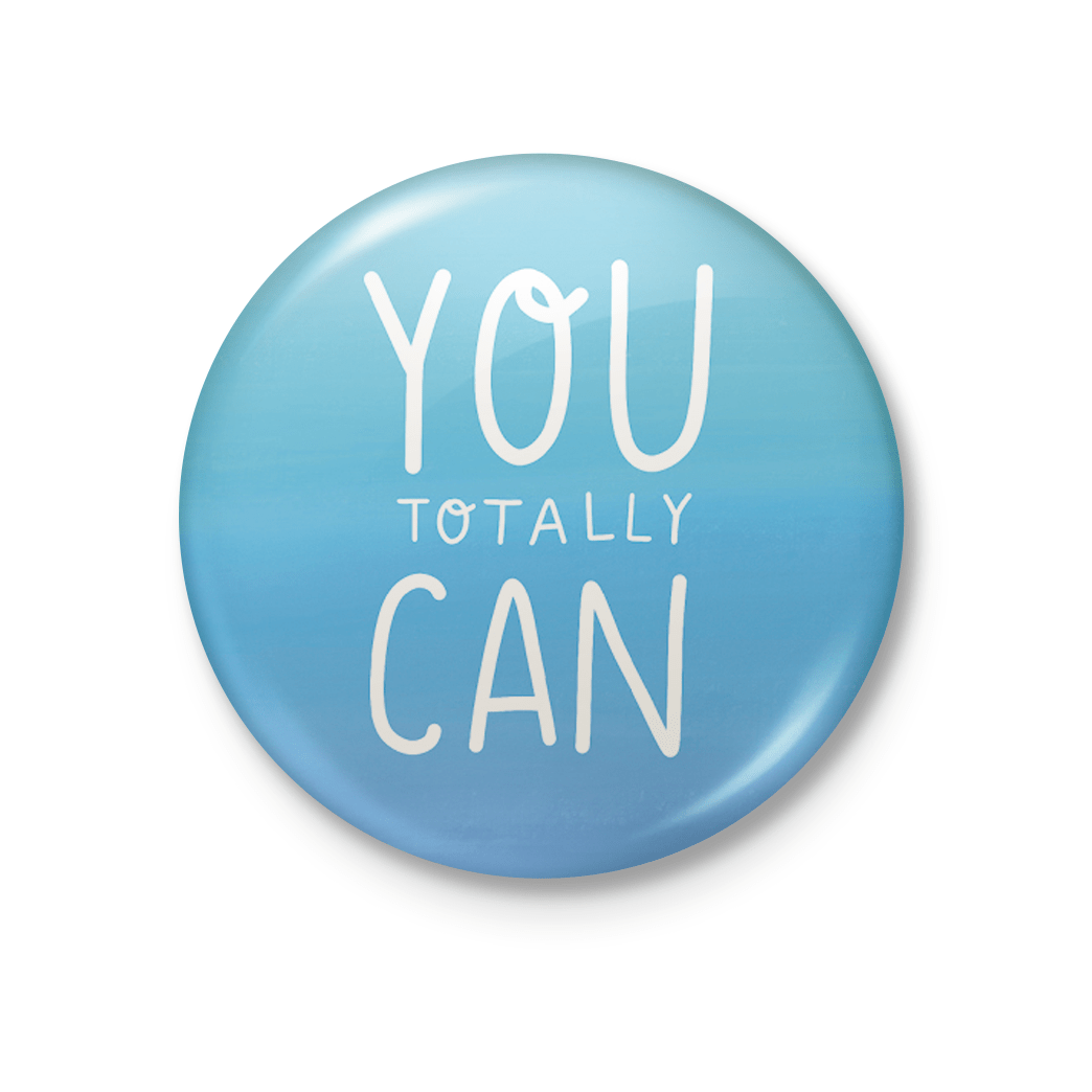 You Totally Can Pin Badge by Nutmeg And Arlo - Whale and Bird